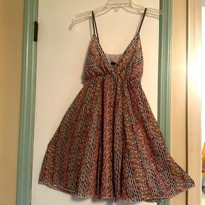 Ocean Drive Floral Dress with Braided Leather Straps Size Medium
